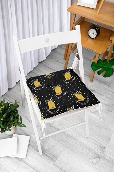 Realhomes Digitalno štampani moderni mekani jastuk za stolicu sa zlatnim zvon...