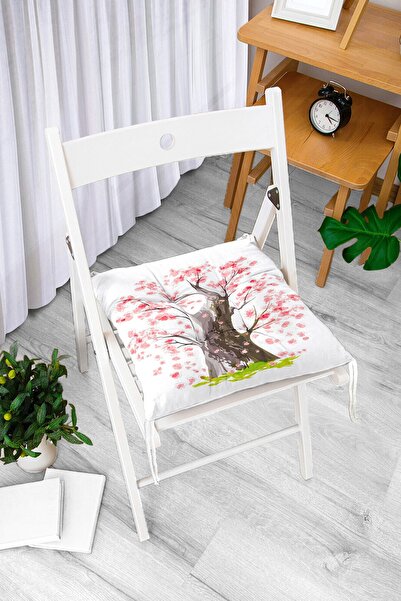 Realhomes Jastuk za stolicu sa digitalnim štampanim cvetnim uzorkom