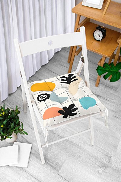 Realhomes Digitalno štampani moderni mekani jastuk za stolicu sa motivom list...