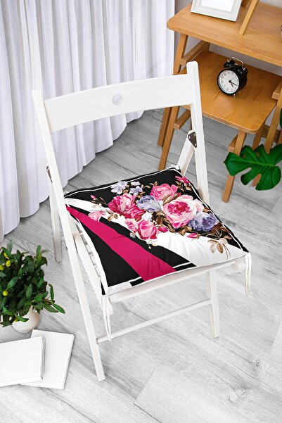 Realhomes Crna pozadina, roze i plave ruže, specijalni dizajn, mekani jastuk ...