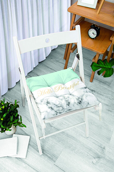 Realhomes Zdravo, prelepi jastuk za stolicu u mint zelenoj i mramornoj boji, ...