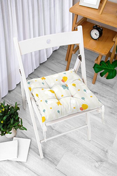 Realhomes Jastuk za stolicu sa digitalnim štampanim uzorkom slona i žirafe, m...