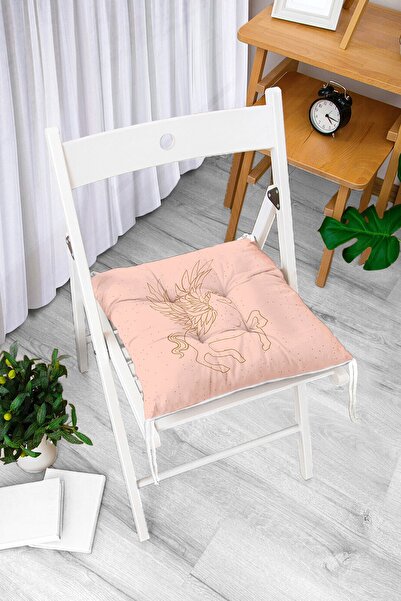 Realhomes Jastuk za stolicu sa digitalnim štampanim jednorogovim uzorkom na p...
