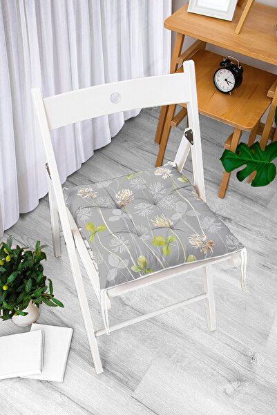 Realhomes Šareni jastuk za stolicu sa digitalnim štampanim uzorkom lišća na p...