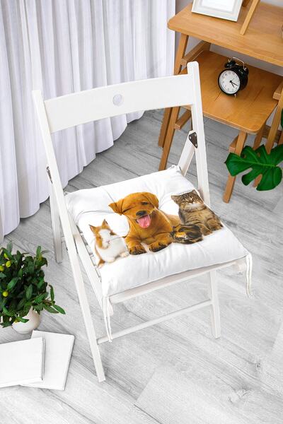 Realhomes Jastuk za stolicu sa modernim, mekanim uzorkom zeca, mačke i psa, d...