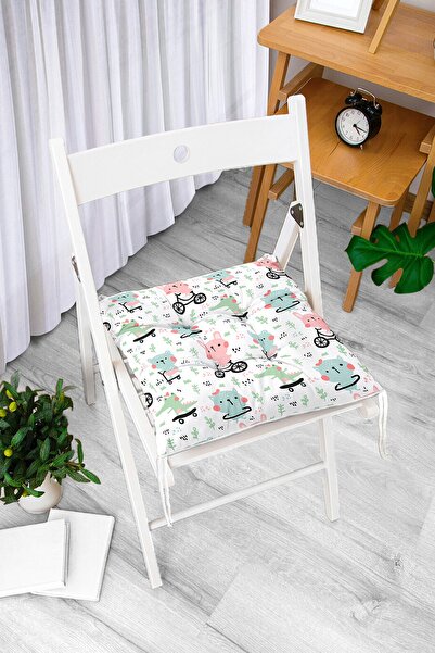 Realhomes Jastuk za stolicu sa digitalnim štampanim uzorkom biciklističkog ze...