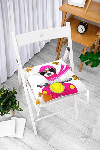 Realhomes Сучасна подушка для стільця з цифровим принтом «Божевільний собака ...
