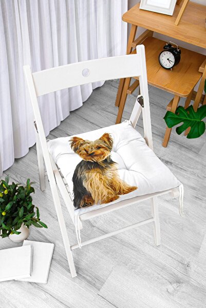 Realhomes Slatki jastuk za stolicu sa digitalnim štampanim uzorkom psa, moder...