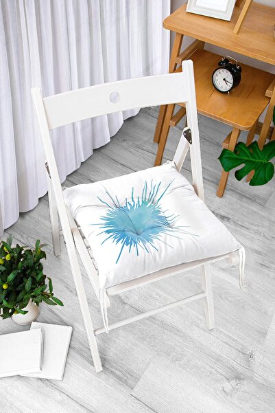 Realhomes Šareni jastuk za stolicu sa digitalnim štampanim uzorkom morskih pu...