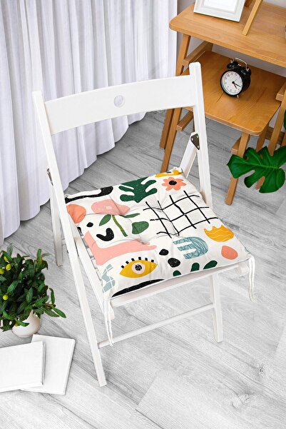 Realhomes Pernă de scaun puf modernă imprimată digital cu modele geometrice p...