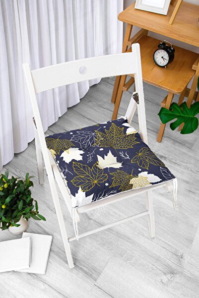 Realhomes Сучасна подушка для стільця з цифровим принтом у вигляді листя з зо...
