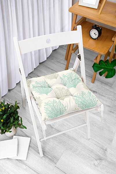 Realhomes Mink digitalno štampani moderni pufasti jastuk za stolicu sa motivo...