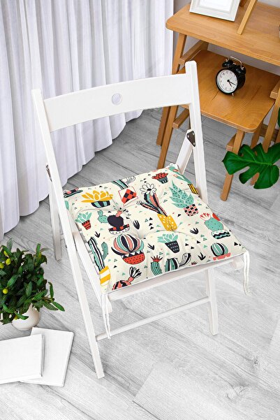 Realhomes Сучасна подушка для стільця з цифровим принтом у вигляді милого как...