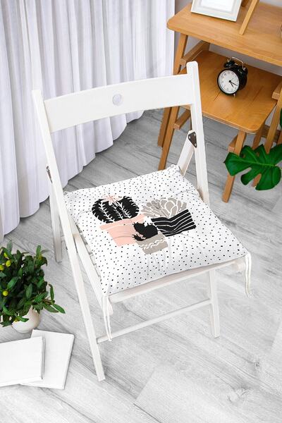 Realhomes Crni kaktus sa polka tačkama, digitalno štampani moderni mekani jas...