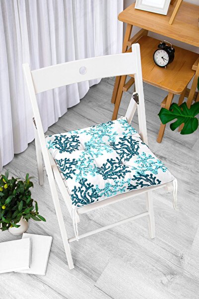 Realhomes Šareni jastuk za stolicu sa digitalnim štampanim uzorkom morske tra...