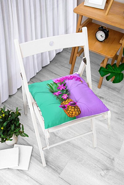 Realhomes Zeleni i ljubičasti jastuk za stolicu sa specijalnim dizajnom u tem...