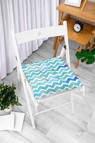 Realhomes Vodom oslikani zigzag uzorak, digitalno štampani pufasti jastuk za ...