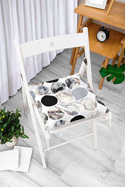 Realhomes Okrugli moderni jastuk za stolicu sa digitalnim štampanjem i pufnas...