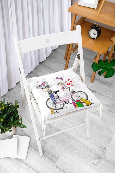 Realhomes Custom Design Digital Printed Pouf Chair Cushion
