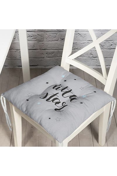 Realhomes Baby Room Pofidik Chair Cushion with Little Star Star Design on White Background