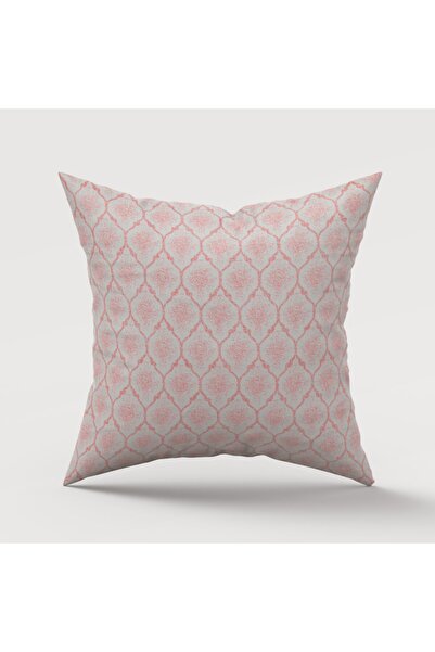 Finezza Melisa Damask με τύπωμα Duck Fabric Κρεμ/ροζ 45*45 εκ. - 500