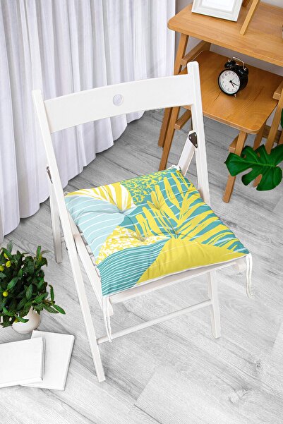 Realhomes Šareni geometrijski motiv lišća, digitalno štampani moderni pufasti...