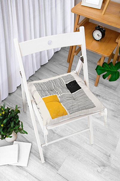 Realhomes Pernă de scaun pufoasă modernă, imprimată digital, cu un model abst...