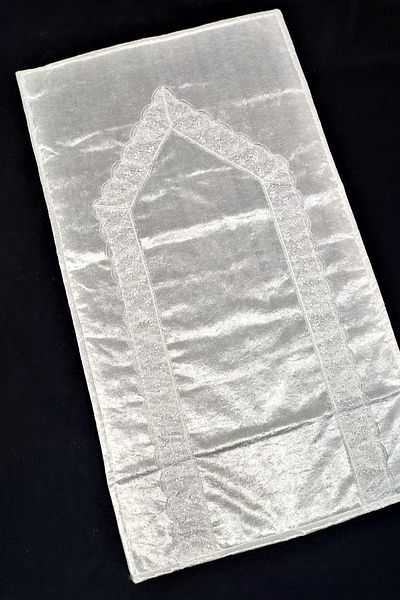 Çt Çeyizci Tekstil Prayer Rug Velvet Single Prayer Rug French Laced