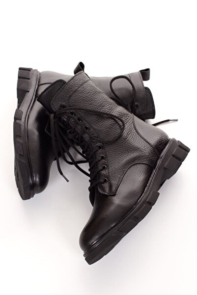 derithy Vidonte Genuine Leather Boots-erc2050-black