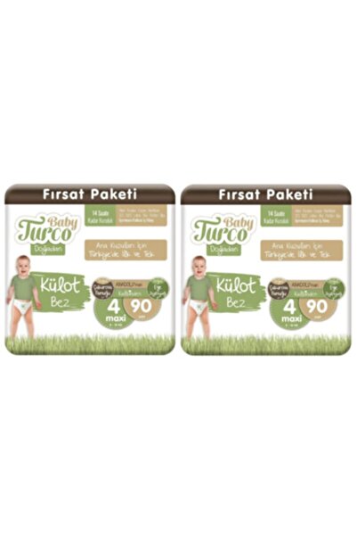 Baby Turco 180 قطعة رقم: 4 2x90 حفاضات أطفال