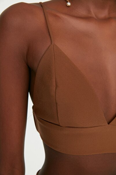 Trendyol Collection Hnědý řemínek Bustier TPRAW22BS0005