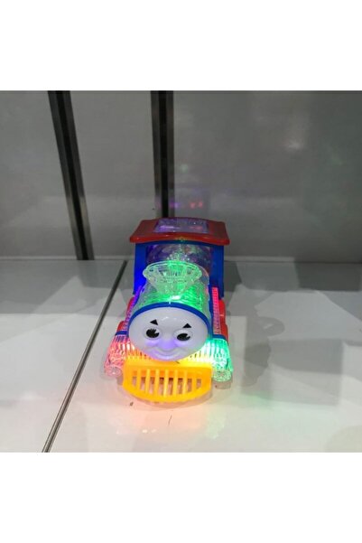 YVZ Pilli Çarp Dön 3 Boyutlu Işıklı Thomas Tren