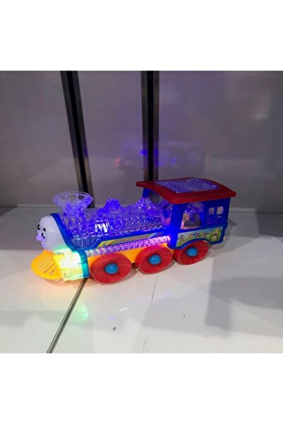 YVZ Pilli Çarp Dön 3 Boyutlu Işıklı Thomas Tren