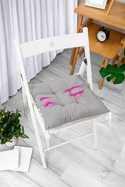 Realhomes Specijalno dizajniran pufasti jastuk za stolicu sa motivom fuksijas...