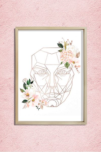 Dekor Loft Golden Ratio Facial Perfection, Plastic și chirurg estetician, pictură murală pentru camera medicului