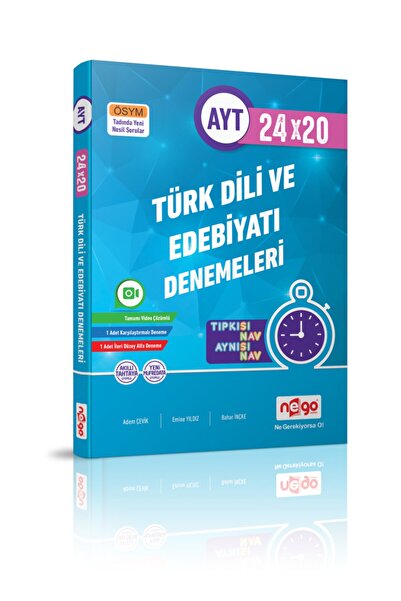 Nego Yayınları Ayt Türk Dili Ve Edebiyatı 24x20 Branş Denemeleri Nego Yayınlari
