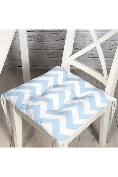 Realhomes Modern Zigzag Pattern Digital Printed Fluffy Chair Cushion