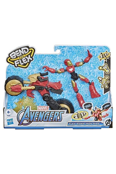 Hasbro Avengers Bend & Flex مركبة حديدية وشكل الرجل الحديدي +4 سنوات F0244