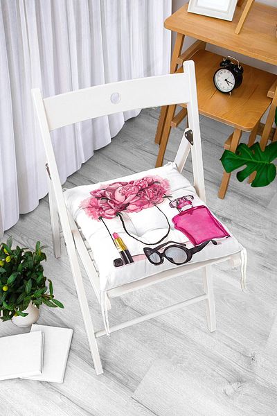 Realhomes Coco Shopping Designed Digital Printed Pouf Chair Cushion