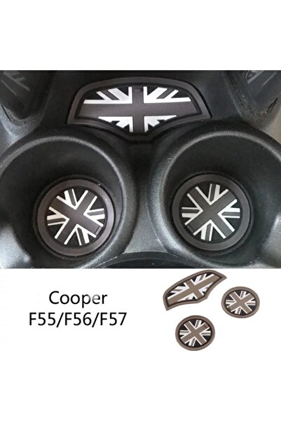 RoseTR طقم قواعد أكواب ميني كوبر F55 F56 رمادي JK مكون من 3 قطع