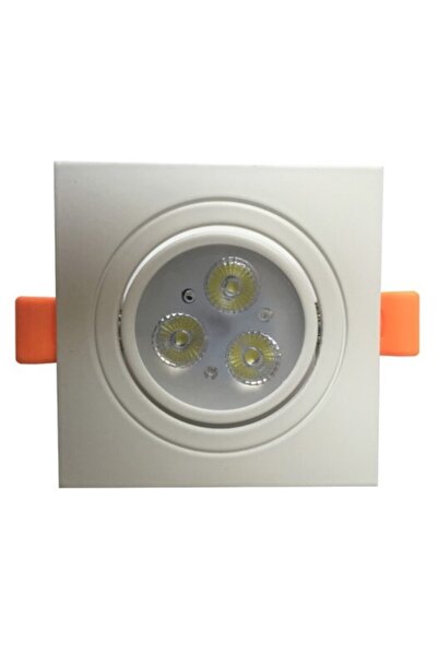 ALLES 3x1 Watt Beyaz Led Spot Kare Beyaz Kasa