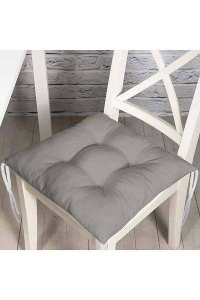 Realhomes Gray Digital Printed Fluffy Square Chair Cushion