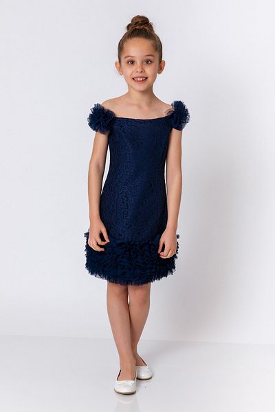 incity Φόρεμα για κορίτσι με δαντέλα Navy Blue