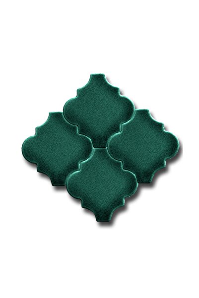 Kütahya Çini Yapı Tasarım Ss03-07 Ottoman Düz Yeşil Karo 1 Adet