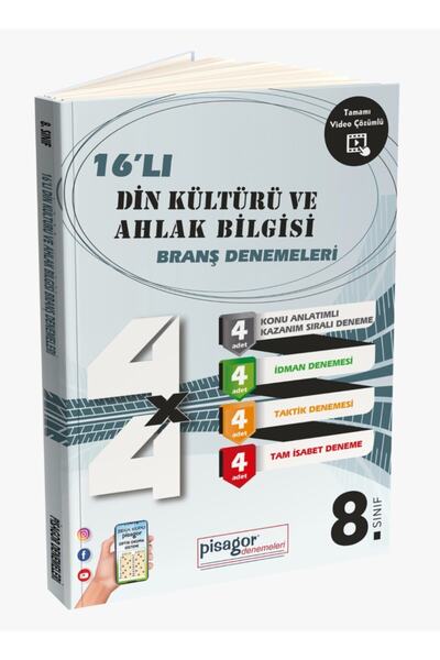 Zeka Küpü Yayınları Pisagor Serisi Lgs 8.sınıf 16'lı Din Kültürü Ve Ahlak Bil...