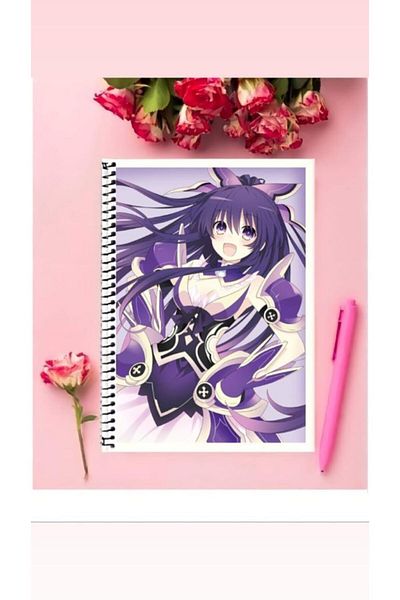 animeandyourworld Tohka Yatogami Anime Notebook 1 قطعة تصميم خاص مقاس A4 دفتر غير مبطن بحلقات 21*29 سم