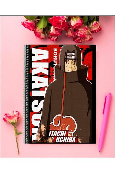 animeandyourworld Itachi Uchiha Anime Notebook 1 Piece Special Design A4 Size Ringed Unlined Notebook 21*29 Cm