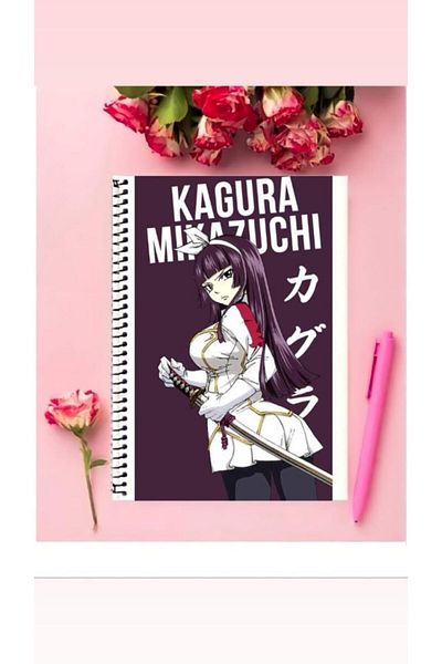 animeandyourworld Kagura Mikazuchi Anime Notebook 1 Piece Special Design A4 Size Ringed Unlined Notebook 21*29 Cm