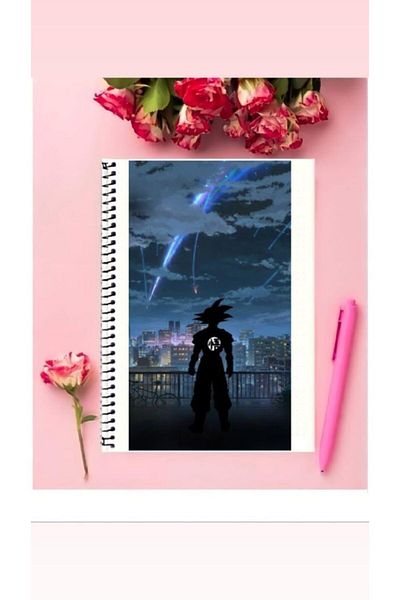 animeandyourworld Son Goku Anime Notebook 1 Piece Special Design A4 Size Ringed Unlined Notebook 21*29 Cm
