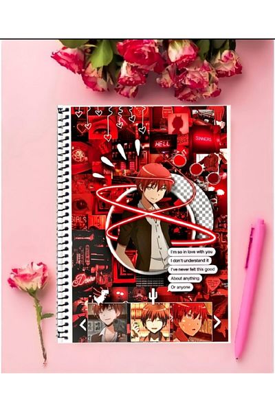 animeandyourworld Karma Akabane Anime Notebook 1 Piece Special Design A4 Size 21*29 Cm Wired Checkered